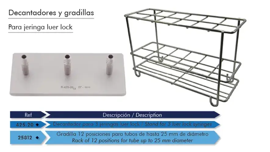 Decantadores y Gradillas