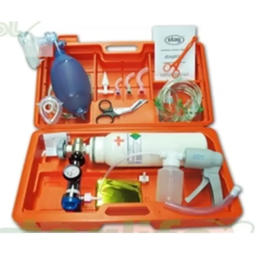 Maleta de emergencias E430 con botella recargable de oxígeno medicinal Disamed