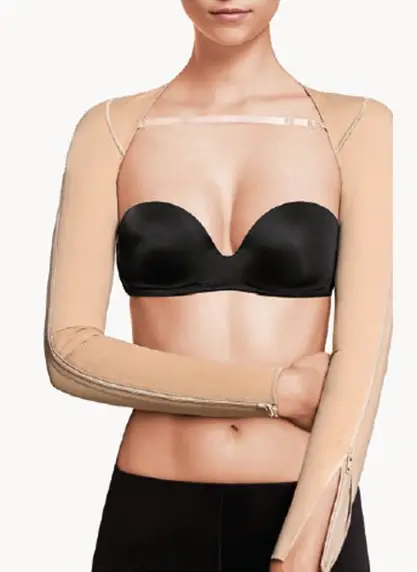 Prendas Post-Cirugía de brazos y espalda Mangas Liposucción con Cremallera Disamed